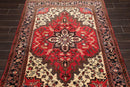5' x 6'5" Hand Knotted Traditional 100% Wool Herizz Oriental Area Rug Red Ivory