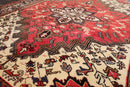 5' x 6'5" Hand Knotted Traditional 100% Wool Herizz Oriental Area Rug Red Ivory
