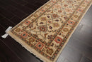 2'7''x13'4'' Runner Beige, Green Hand Knotted Persian 100% Wool Chobi Peshawar Traditional Oriental Area Rug