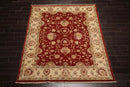 6x9 Rust, Ivory  Hand Knotted Persian 100% Wool Chobi Peshawar Traditional Oriental Area Rug
