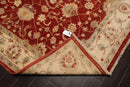 6x9 Rust, Ivory  Hand Knotted Persian 100% Wool Chobi Peshawar Traditional Oriental Area Rug