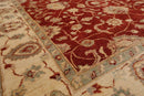 6x9 Rust, Ivory  Hand Knotted Persian 100% Wool Chobi Peshawar Traditional Oriental Area Rug
