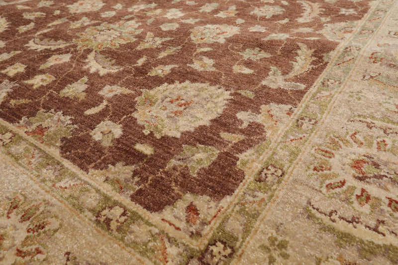 5x7 Brown, Beige Hand Knotted Persian 100% Wool Chobi Peshawar Traditional Oriental Area Rug
