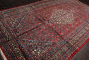 7x13 Coral, Ivory Hand Knotted 100% Wool Tabriz Traditional Oriental Area Rug