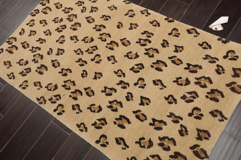 3x5 Beige, Hand Knotted Tibetan 100% Wool Michaelian & Kohlberg Traditional Oriental Area Rug