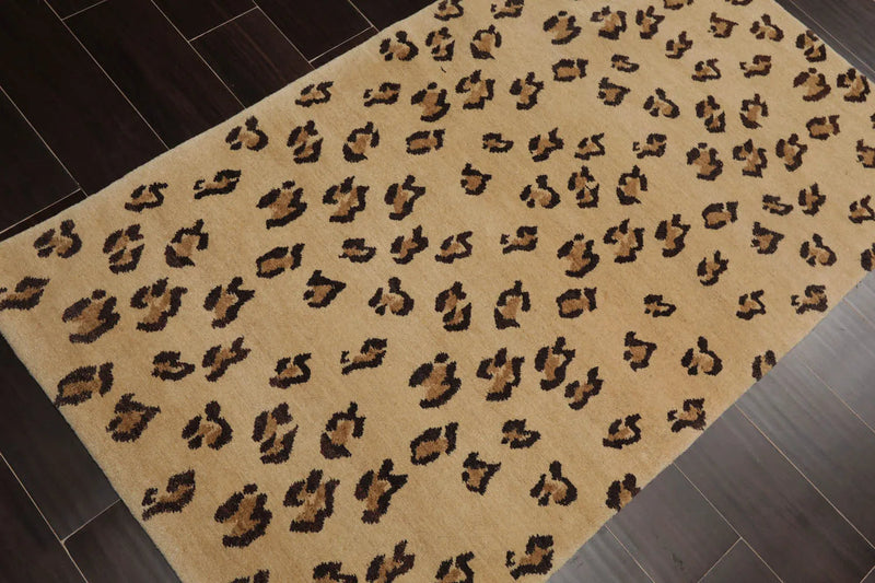 3x5 Beige, Hand Knotted Tibetan 100% Wool Michaelian & Kohlberg Traditional Oriental Area Rug