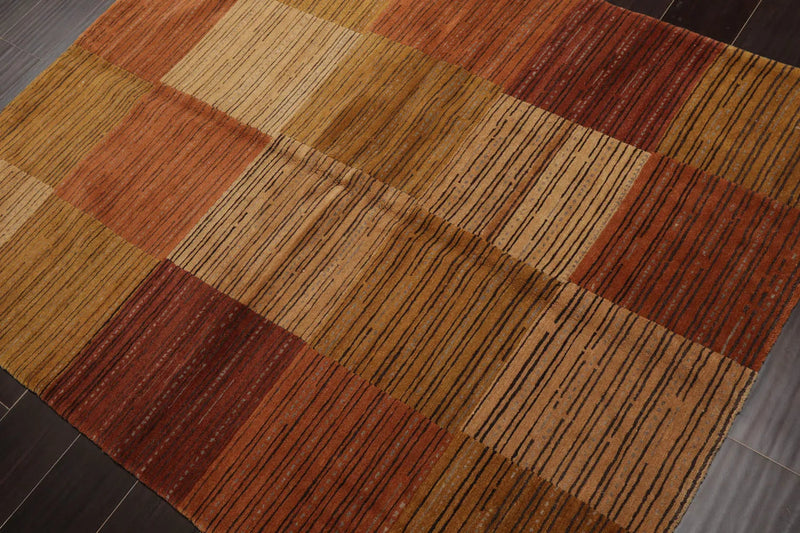 3x5 Rust, Gold Hand Knotted Tibetan 100% Wool Michaelian & Kohlberg Traditional Oriental Area Rug