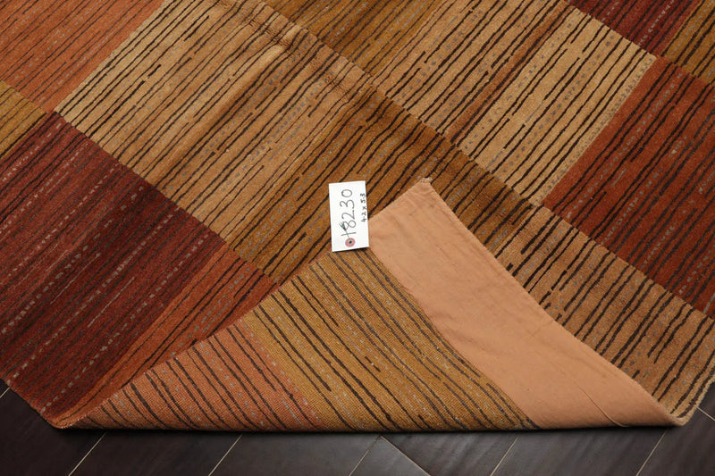 3x5 Rust, Gold Hand Knotted Tibetan 100% Wool Michaelian & Kohlberg Traditional Oriental Area Rug