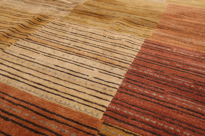 3x5 Rust, Gold Hand Knotted Tibetan 100% Wool Michaelian & Kohlberg Traditional Oriental Area Rug