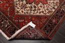5'3" x 6'4" Hand Knotted Wool Herizz Vegetable dyes Oriental Area Rug Ivory