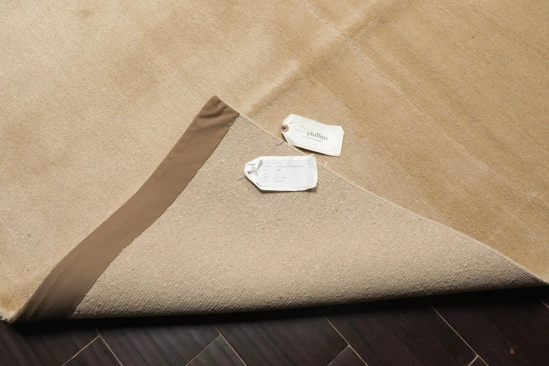 8x10 Beige Hand Knotted Tibetan Wool and Silk Tibetan Traditional Oriental Area Rug