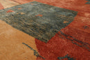 5'10"x7' Hand Knotted Wool Gabbehh Vegetable dyes Oriental Area Rug Burnt Orange