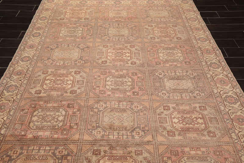 6'6" x 9'11" Hand Knotted Wool Kayseri Vegetable dyes Oriental Area Rug Rose
