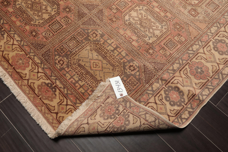 6'6" x 9'11" Hand Knotted Wool Kayseri Vegetable dyes Oriental Area Rug Rose