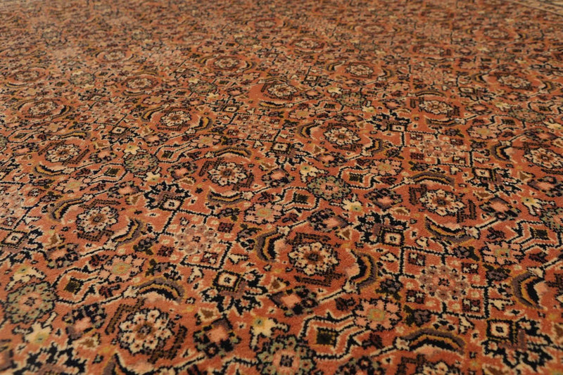 6x9 Pale Peach, Beige Hand Knotted 100% Wool Persian Oriental Area Rug