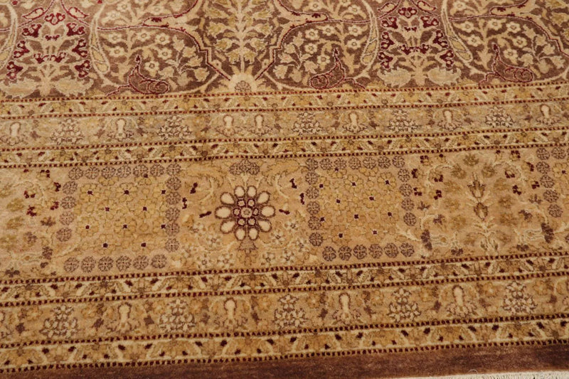 8’1” x 10’2” Hand Knotted 100% Wool Pak Persian 300 KPSI Area Rug Light Brown