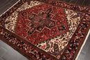 5'3" x 6'7" Hand Knotted 100% Wool Herizz Traditional Oriental Area Rug Red