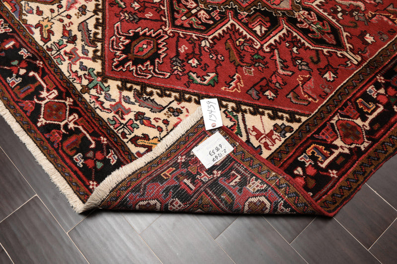 5'3" x 6'7" Hand Knotted 100% Wool Herizz Traditional Oriental Area Rug Red