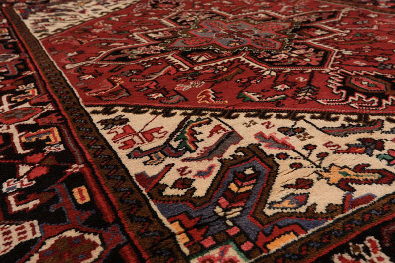 5'3" x 6'7" Hand Knotted 100% Wool Herizz Traditional Oriental Area Rug Red