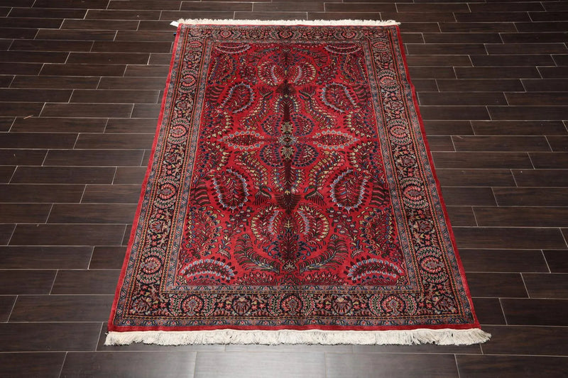 6' x 9' Hand Knotted Wool Thick Pile French Aubusson Savonnerie Area Rug Ivory