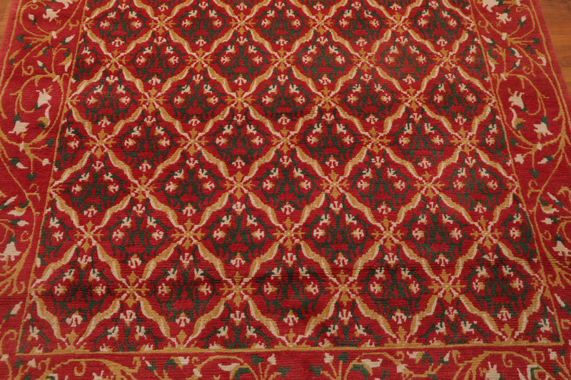 6' x 9' Hand Knotted Classic European Wool Tibetan Oriental Area Rug Rose