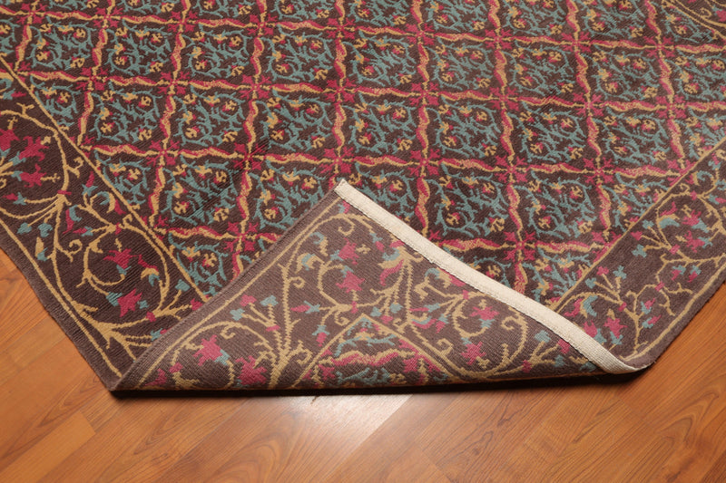 6' x 8'4" Hand Knotted Classic European Wool Tibetan Oriental Area Rug Brown