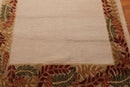 5'10" x 8'5" Hand Knotted Loop & Cut Pile Wool Tibetan Oriental Area Rug Beige