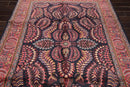 5'11' x 8'11'' Hand Knotted 100% Wool Saroukk Traditional Oriental Area Rug Navy