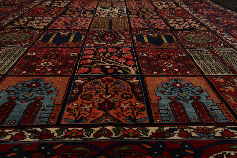 8x10 Navy Hand Knotted 100% Wool Bhakhtiari Traditional Oriental Area Rug