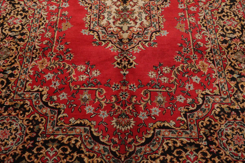 5'11' x 8'11'' Hand Knotted 100% Wool Sarouk Traditional Oriental Area Rug Navy