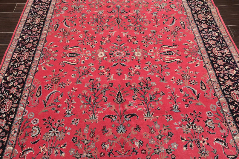 6' x 8'11'' Hand Knotted Wool PakPersian 16/18 Isphahan 300 KPSI Area Rug Pink