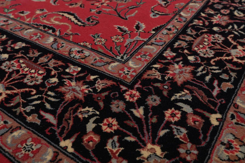 6' x 8'11'' Hand Knotted Wool PakPersian 16/18 Isphahan 300 KPSI Area Rug Pink