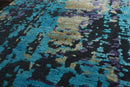 2’ x 2’ Hand Knotted Wool & Silk Modern Square Tibetan Area rug Turquoise