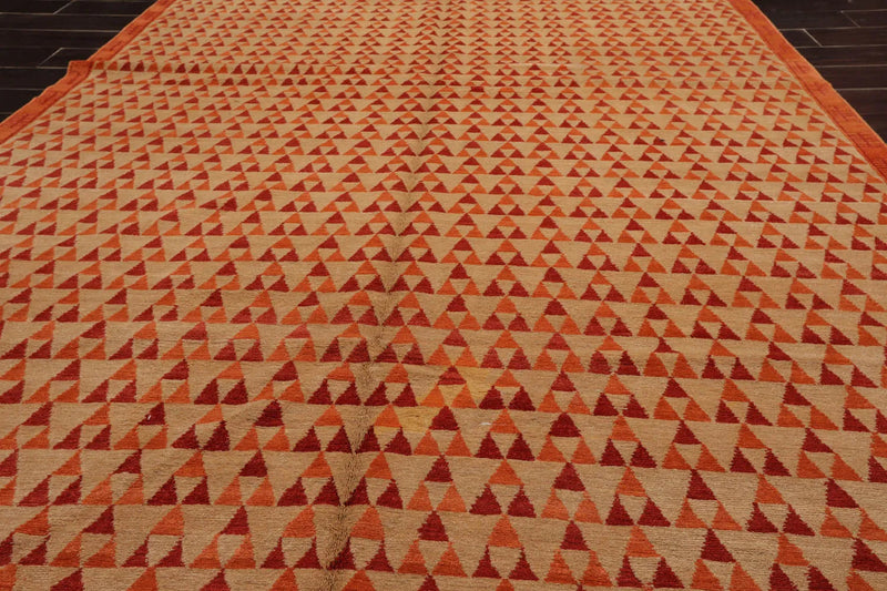 6x9 Beige Hand Knotted Tibetan 100% Wool Michaelian & Kohlberg Modern & Contemporary Oriental Area Rug