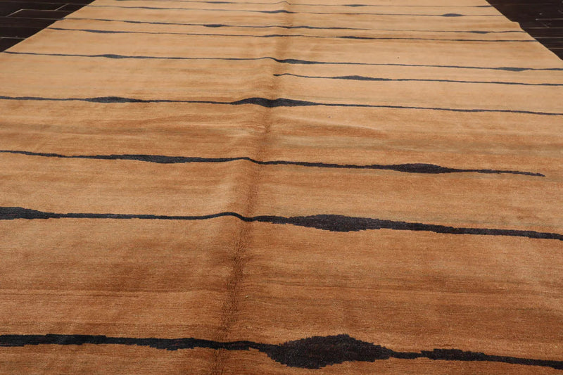6x9 Caramel Hand Knotted Tibetan 100% Wool Michaelian & Kohlberg Modern & Contemporary Oriental Area Rug