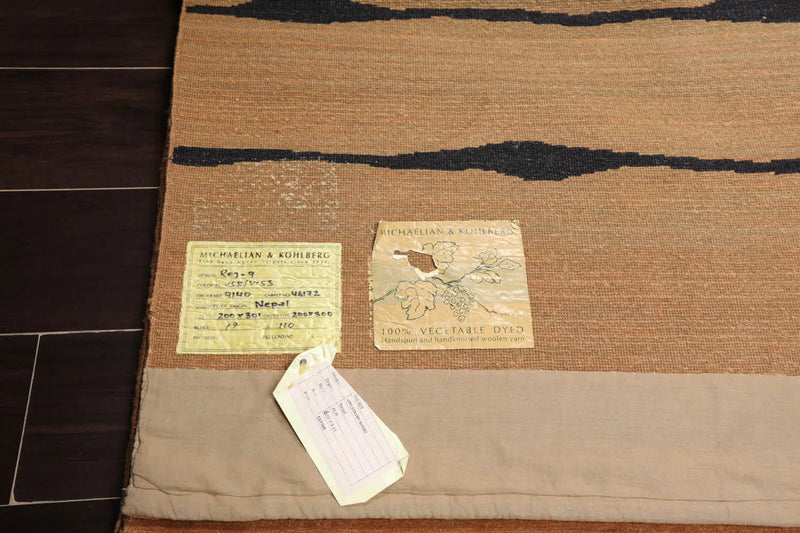 6x9 Caramel Hand Knotted Tibetan 100% Wool Michaelian & Kohlberg Modern & Contemporary Oriental Area Rug