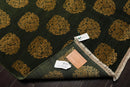 6x9 Green Hand Knotted Tibetan 100% Wool Damask Traditional Oriental Area Rug