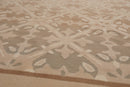 8'1" x 9'9" Schumacher Hand Knotted Wool French Aubusson Savonnerie Area Rug Beige