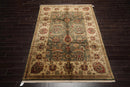 6x9 Green Hand Knotted Oushak 100% Wool Kalaty Traditional Oriental Area Rug