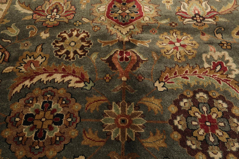 6x9 Green Hand Knotted Oushak 100% Wool Kalaty Traditional Oriental Area Rug