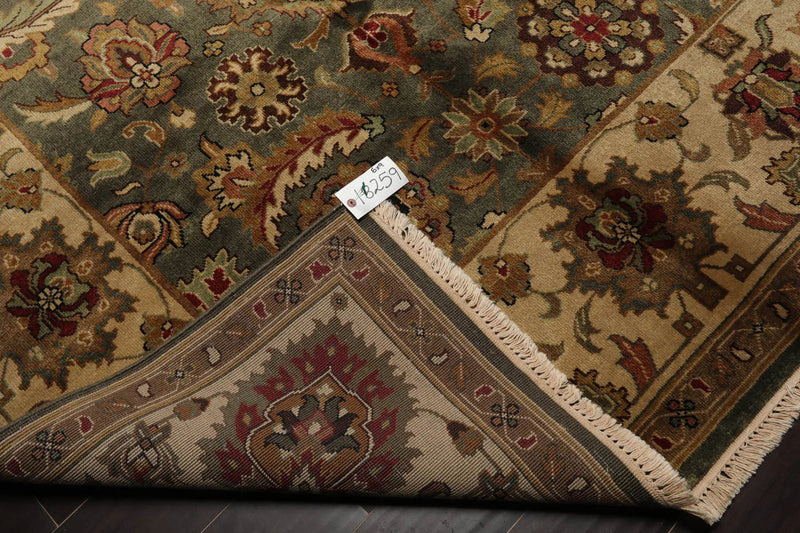 6x9 Green Hand Knotted Oushak 100% Wool Kalaty Traditional Oriental Area Rug