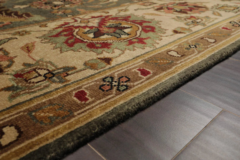 6x9 Green Hand Knotted Oushak 100% Wool Kalaty Traditional Oriental Area Rug