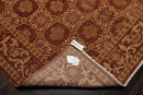 6x9 Brown Hand Knotted 100% Wool Traditional Oriental Area Rug
