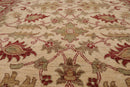 5'9" x 8'4" Hand Knotted Peshawar 100% Wool Arts and Craft Area Rug Beige