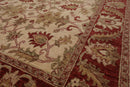 5'9" x 8'4" Hand Knotted Peshawar 100% Wool Arts and Craft Area Rug Beige