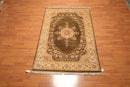 5' x 7'9" Hand Knotted Kermann Traditional 100% Wool Persian Oriental Area rug Mocha