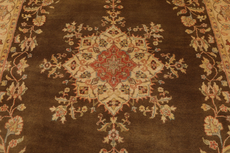 5' x 7'9" Hand Knotted Kermann Traditional 100% Wool Persian Oriental Area rug Mocha