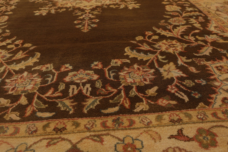 5' x 7'9" Hand Knotted Kermann Traditional 100% Wool Persian Oriental Area rug Mocha