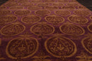 6x9 Aubergine Hand Knotted Tibetan 100% Wool Michaelian & Kohlberg Transitional Oriental Area Rug