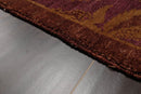6x9 Aubergine Hand Knotted Tibetan 100% Wool Michaelian & Kohlberg Transitional Oriental Area Rug